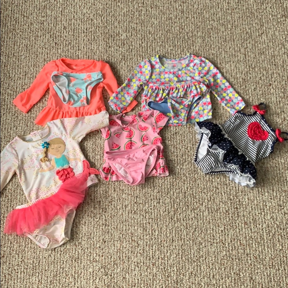 Baby girl bathing suit lot